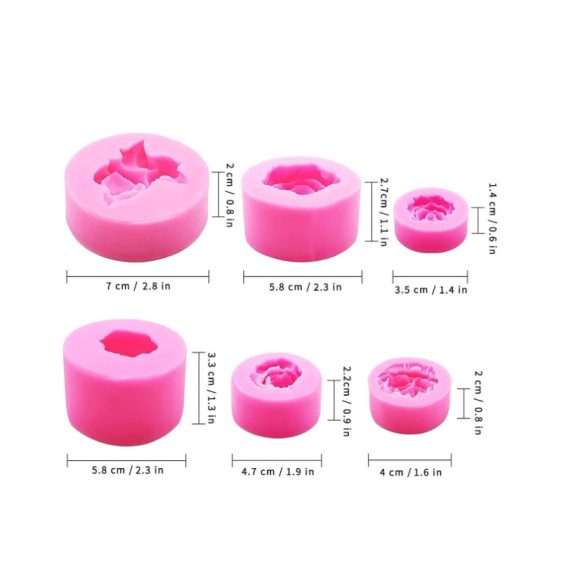 6 darab virág öntőforma