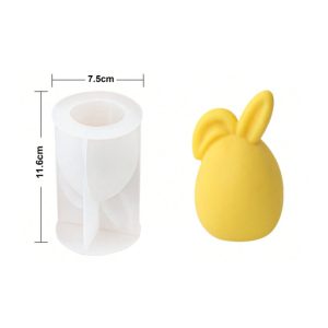 Nyuszifüles tojás szilikon öntőforma II.