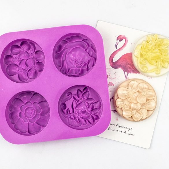 Four Kinds Of Flowers Silicone Mold