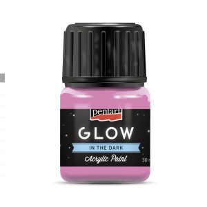 Sötétben világító akrilfesték, 30 ml - pink