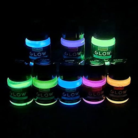 Sötétben világító akrilfesték, 30 ml - lila