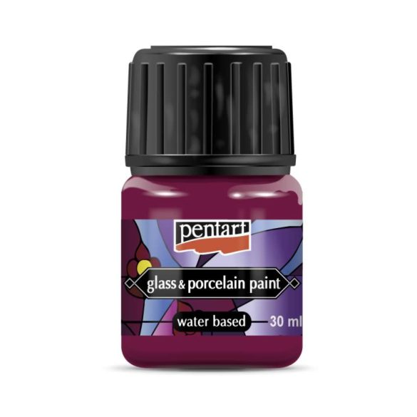 Üveg és porcelánfesték, kerámiapor színező - magenta