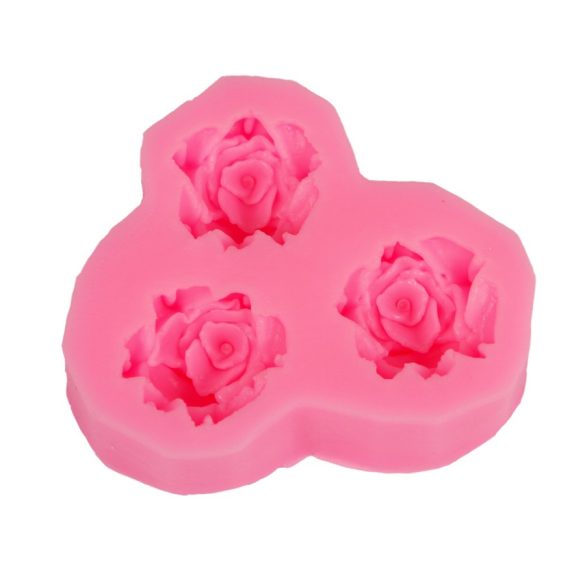 Soft Silicone Press Mold - 3 Roses