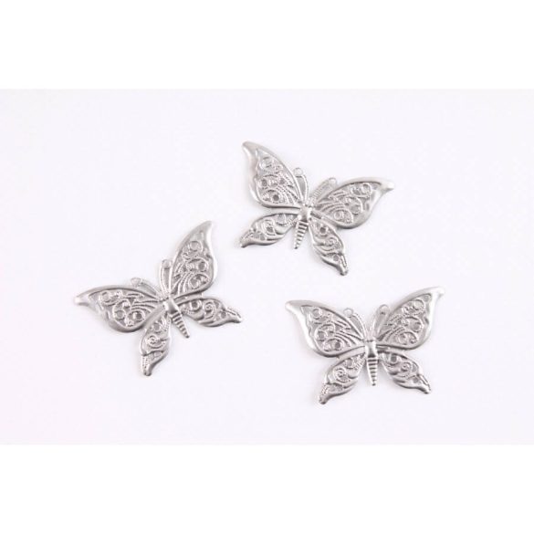 Metal Decorative Element, Butterfly 2.7 X 4 Cm, 10 Pcs/Pack