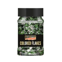 Színes fólia pehely - zöld-ezüst