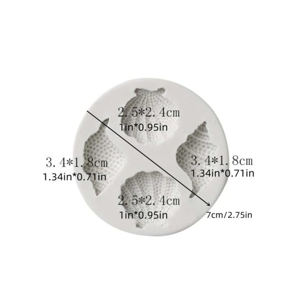 Apró kagylók szilikon öntőforma