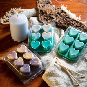 Szívecskés illatviasz tartó, 10 db