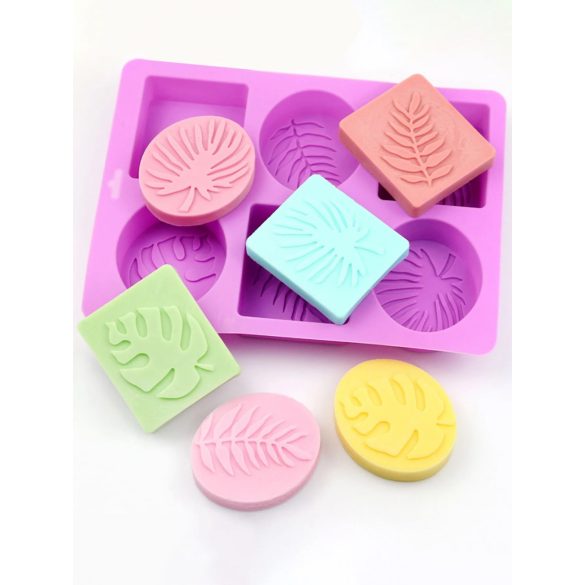 Soap Block Silicone Mold With A Leaf Pattern I.