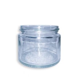 Glass Jar With Black Lid - 212 ML