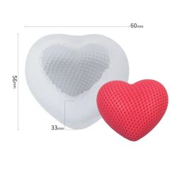 Textured Heart Silicone Mold