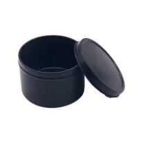 Fekete színű fém tégely - 100 ml