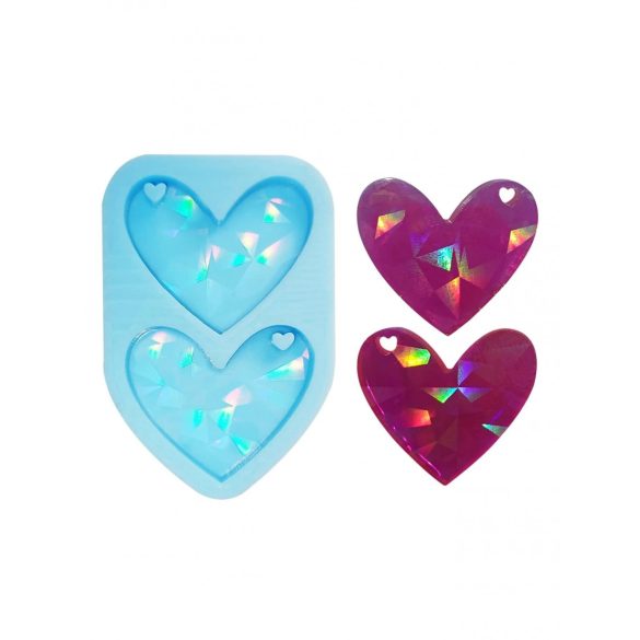 Holographic Heart Silicone Mold