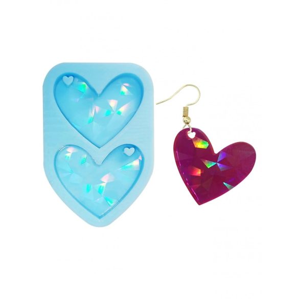 Holographic Heart Silicone Mold