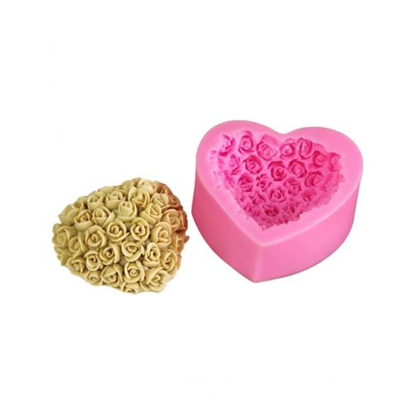 Rose Heart Silicone Mold