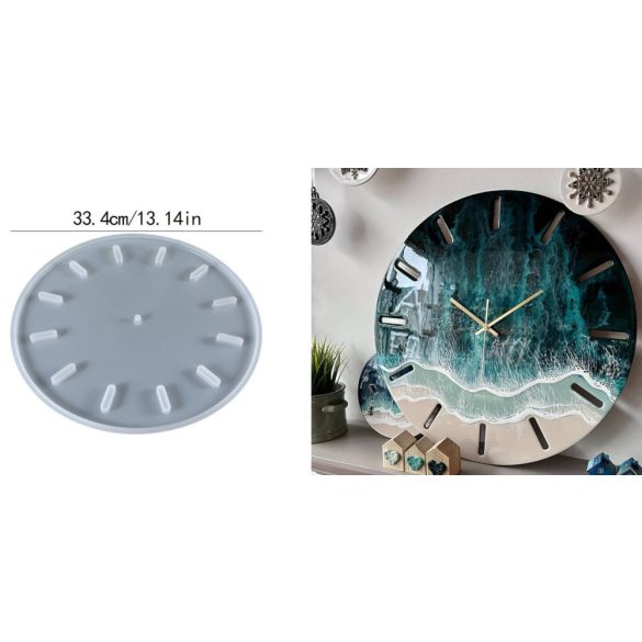 Nagy óra szilikon öntőforma - 33,5 cm