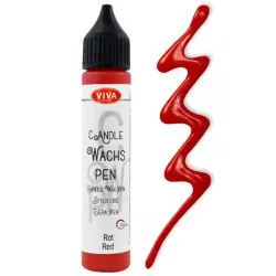 Piros gyertyafestő toll - 28 ml