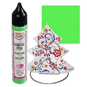 Gyertyafestő toll, 28 ml - világoszöld