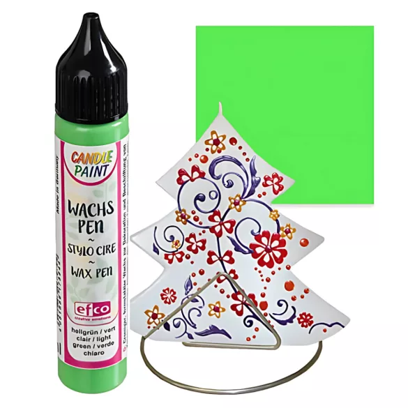 Gyertyafestő toll, 28 ml - világoszöld