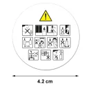 96 db gyertya biztonsági matrica - használatra vonatkozó