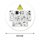 96 db gyertya biztonsági matrica - használatra vonatkozó