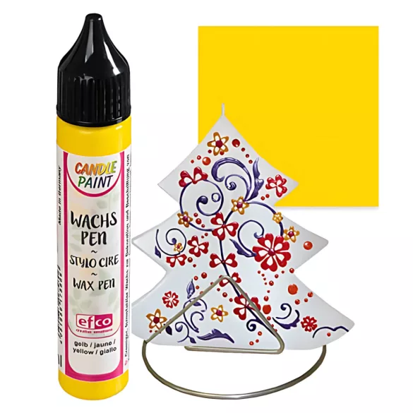 Gyertyafestő toll, 28 ml - sárga
