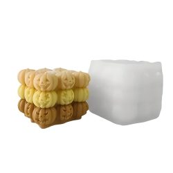 Tök kocka szilikon öntőforma gyertyaöntéshez