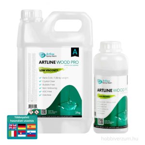 Artline Wood PRO Epoxy resin - asztalokhoz, nagyobb öntvényekhez, 4 kg