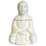 Ülő buddha aromalámpa - fehér