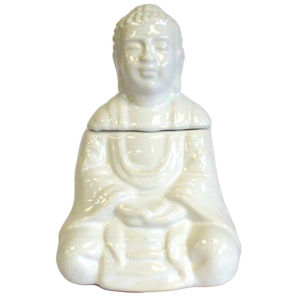 Ülő buddha aromalámpa - fehér