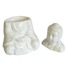 Ülő buddha aromalámpa - fehér