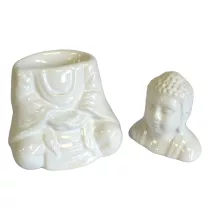 Ülő buddha aromalámpa - fehér
