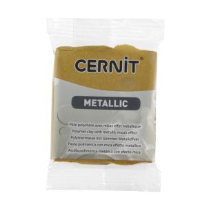 Cernit polymer clay, metal, 56g - antique gold