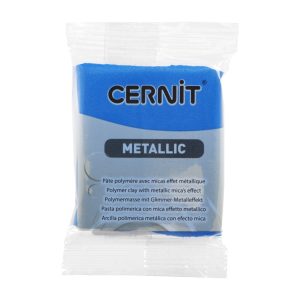 Cernit polymer clay, metal, 56g - blue