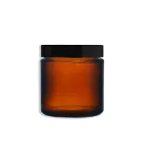 Barna üvegtégely fedővel - 120 ml