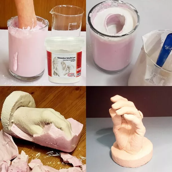 Kézszobor készítő por negatív forma készítéshez