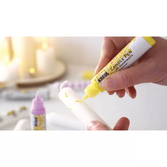 Gyertyafestő toll - glitter arany, 29 ml