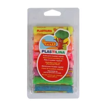 PLASTILINA gyurma (8x15g) - fluoreszkáló, 8 szín