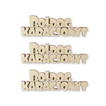 Fafelirat, 10 cm, 3 db/csomag – Boldog Karácsonyt