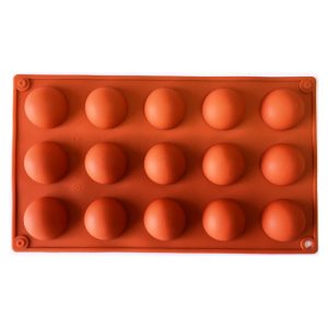Félgömb szilikon sütőforma - mousse forma, 15 részes