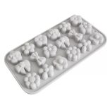 Virágos és masnis szilikon forma - illatviasz készítéséhez