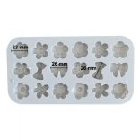 Virágos és masnis szilikon forma - illatviasz készítéséhez