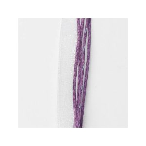 Organza Necklace With Waxed Thread, Dolphin Charm - Lilac