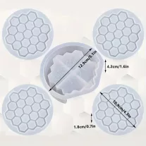 5 darabos poháralátét + tartó öntőforma szett