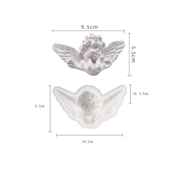 Könyöklő angyal szilikon öntőforma