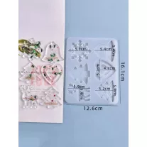 Karácsonyfadísz szilikon öntőforma