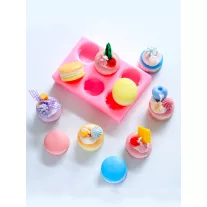 Tálcás macaron szilikon öntőforma 