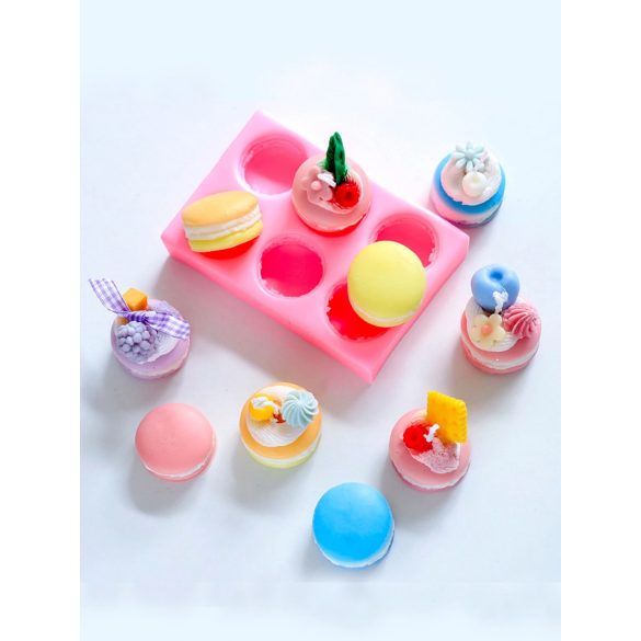 Tálcás macaron szilikon öntőforma 