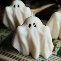 Cuki szellem szilikon öntőforma Halloween dekorációhoz