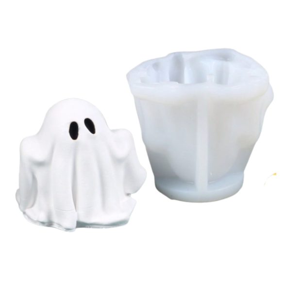 Cuki szellem szilikon öntőforma Halloween dekorációhoz