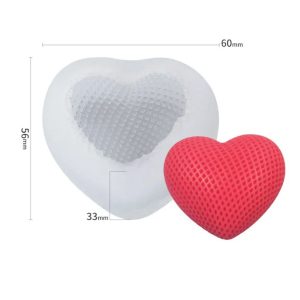 Texturált szív szilikon öntőforma